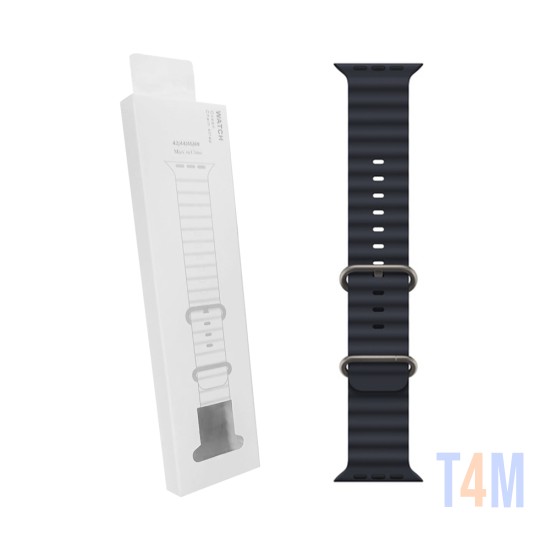 Bracelete de Silicon Ocean Smartwatch Alpine Loop 42/44/45/49mm Preto